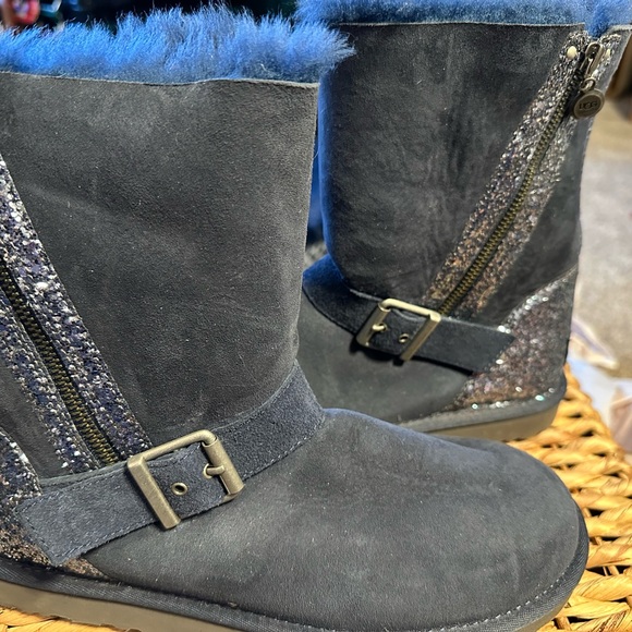 UGG Australia Women's 8 - Navy Blue Suede Boots - Picture 10 of 13